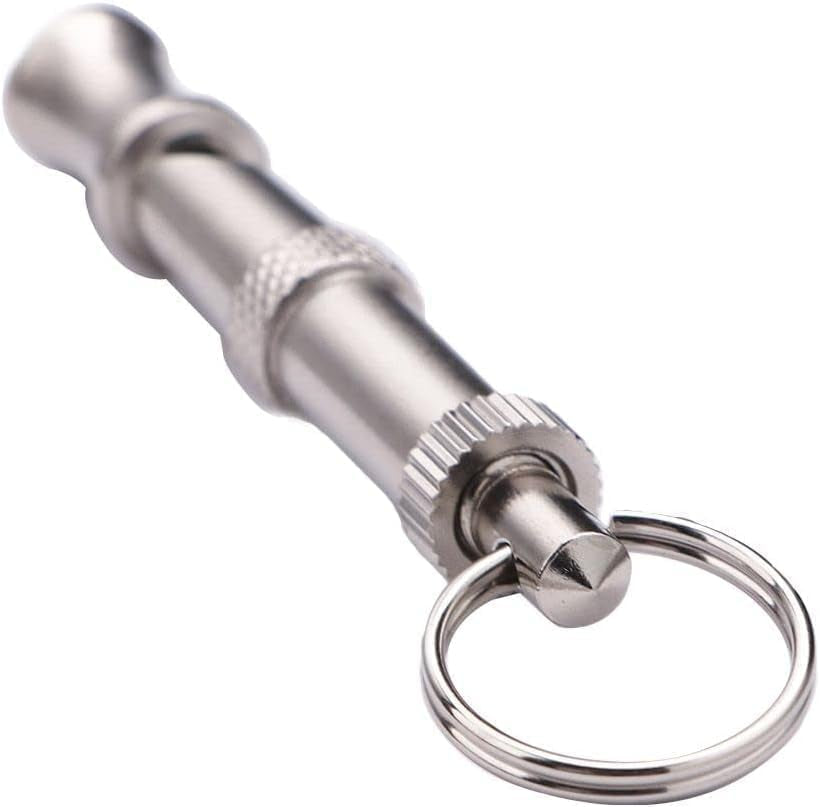 Adjustable Silver Ultrasonic Dog Whistle - Portable Supersonic Whistle for Pet Training and Behavior Aids