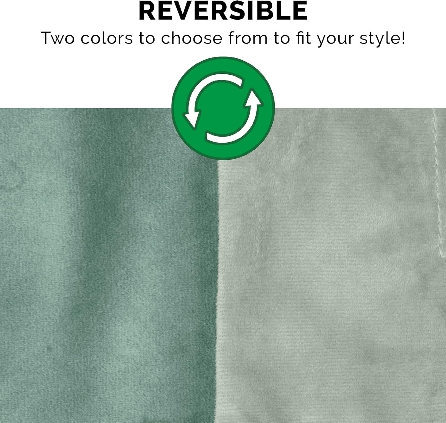 Furhaven Extra Large Waterproof Velvet Throw Blanket for Dogs and Indoor Cats, Washable Two-Tone Design in Celadon Green