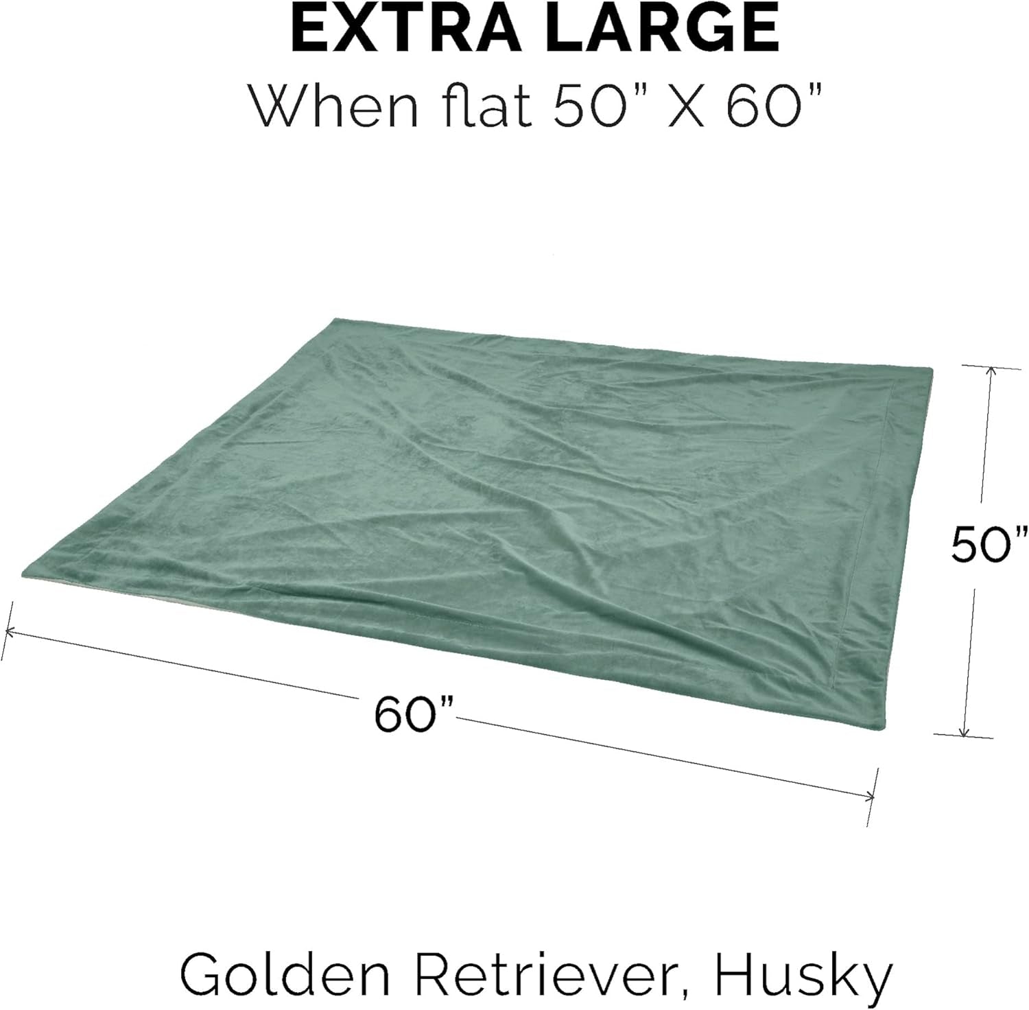 Furhaven Extra Large Waterproof Velvet Throw Blanket for Dogs and Indoor Cats, Washable Two-Tone Design in Celadon Green