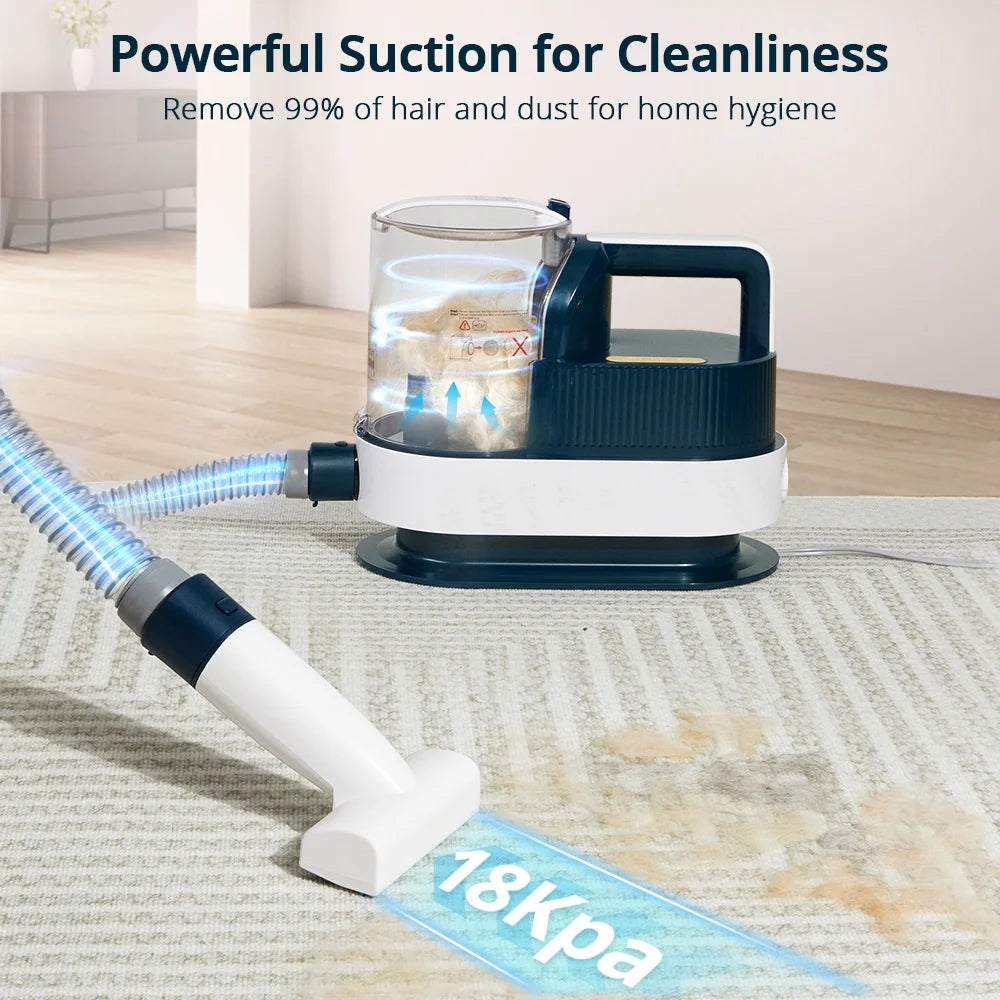 5 IN 1 Pet Grooming Vacuum, DOMIPET 2.5L Dog Grooming Vacuum with 9 Attachment & Dog Clippers Tools for Dogs Cats