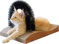 FUKUMARU Cat Self-Grooming Arch with Scratcher Pad - 2.0 Version Grooming Massager Toy for Indoor Cats and Small Dogs