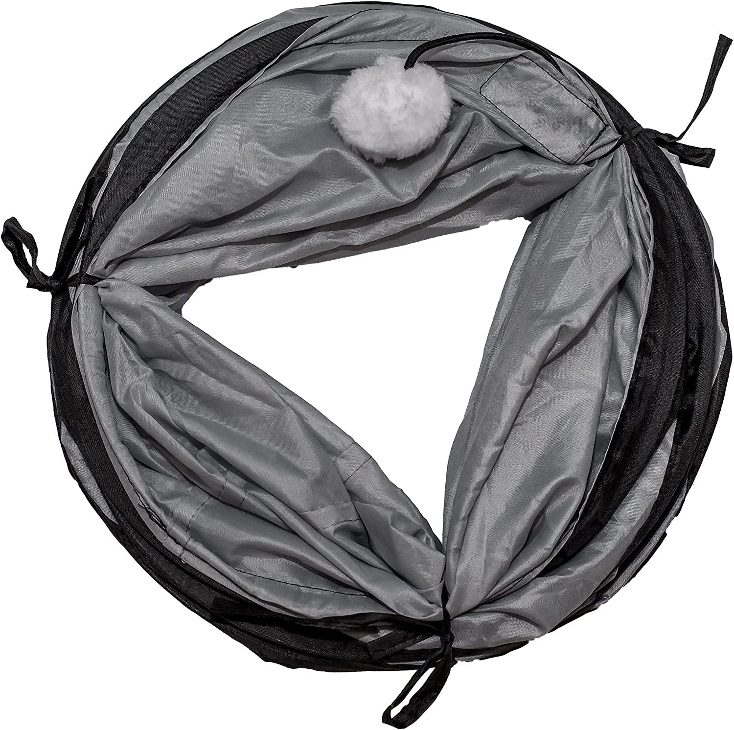 Petlike Collapsible Cat Tunnel with Peek Hole and Ball - Indoor Play Tube for Cats