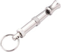 Adjustable Silver Ultrasonic Dog Whistle - Portable Supersonic Whistle for Pet Training and Behavior Aids