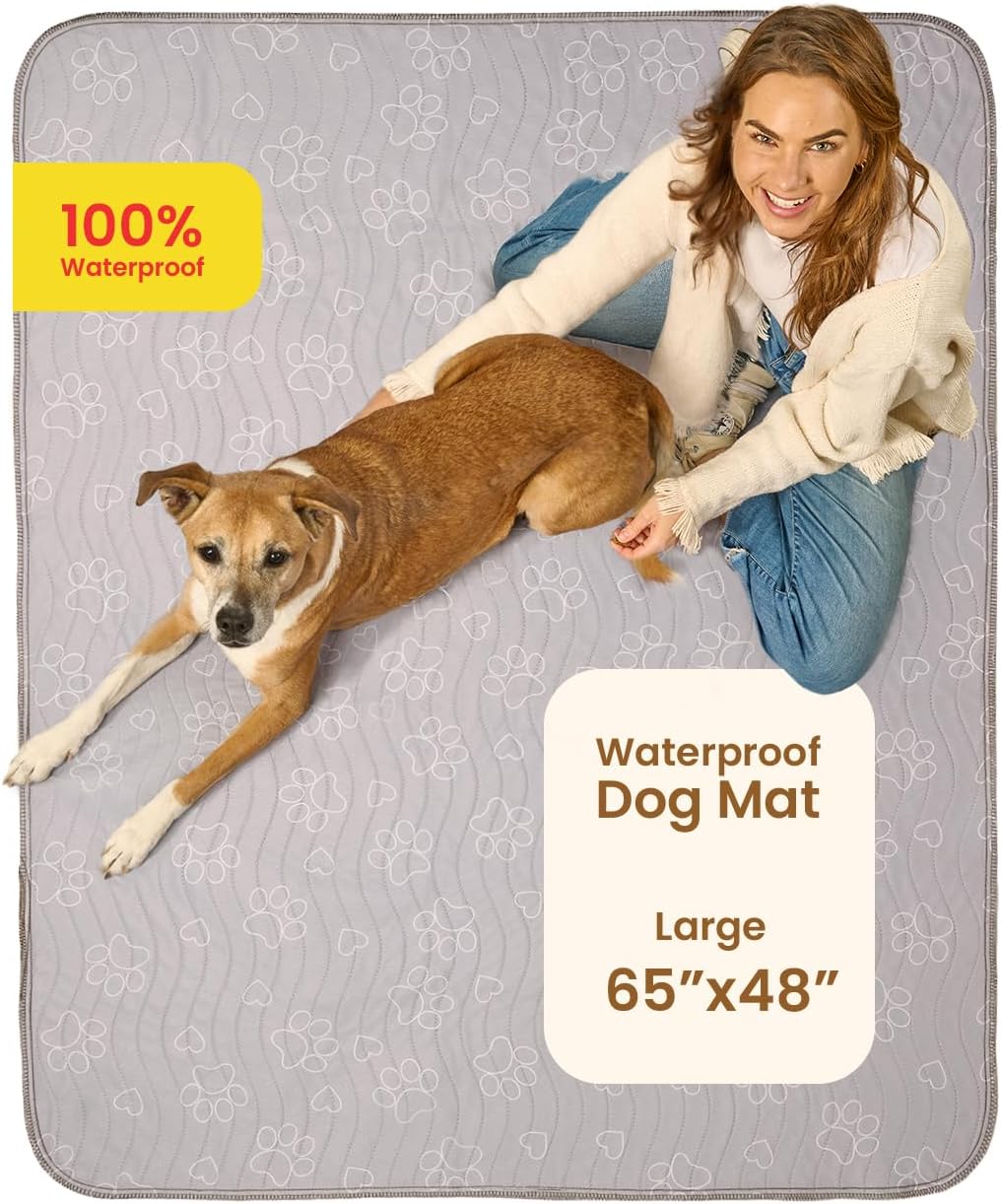 IMPROVIA® Reusable Waterproof Puppy Pad - Extra-Absorbent and Washable Potty Solution for Dog Training and Whelping - Medium Size (36" x 41")