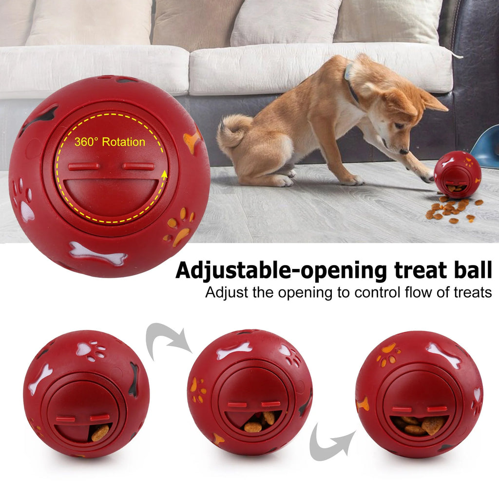 Dog Treat Ball, 4 Pack Interactive Food Dispensing Puppy Puzzle Toy