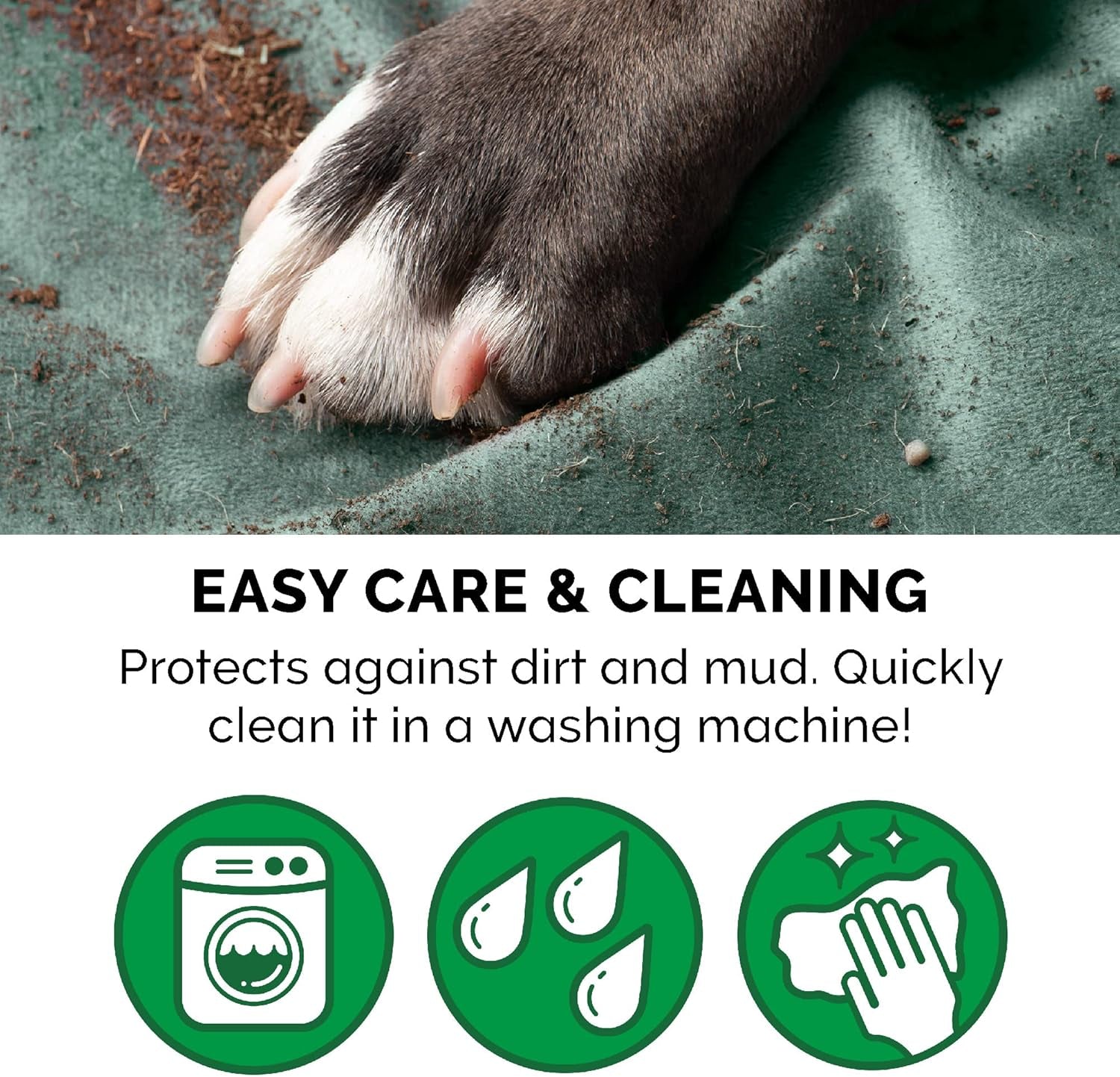 Furhaven Extra Large Waterproof Velvet Throw Blanket for Dogs and Indoor Cats, Washable Two-Tone Design in Celadon Green